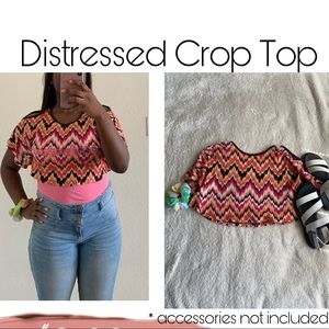 Distressed Crop Top